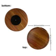 1pc 360° Rotating Solid Wood Turntable Tray, Round Multi-Functional Kitchen Cabinet Spice Storage Rack, Decorative Kitchen Accessory, Suitable For Housewarming, Halloween, Christmas, Graduation And Birthday Gifts - View 10