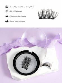 Magnetic False Eyelashes Cross Style Boxed Portable - View 3