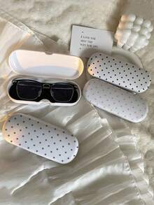 Fashion Star Print Glasses Case, Ins Style Glasses Storage Box, Multi-Functional Storage Box, Fashion Glasses Storage Box, New Minimalist Design, Portable, Waterproof And Dustproof, Suitable For Fashion Glasses And Prescription Glasses, Glasses Protection Storage Box, Neutral Glasses Storage Box - Multicolor - View 2