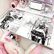 Dark Gothic Style Girl Desk Mat Anime Mousepad Computer Gamers Lock Edge Mouse Pad Gaming E-Sports Keyboard Pads - View 1