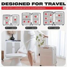6pcs Black Vacuum Storage Bags With Manual Pump, Portable Luggage Compression Packing Bags, Space-Saving Travel Set, Black Premium Pattern, Suitable For Business Storage, Home Storage, Dorm Storage, Clothing Dust-Proofing - View 3