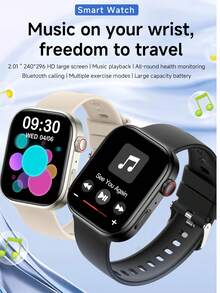 SIMSONLAB Jam Tangan Pintar Unisex Terbaru 2026, Layar Besar Definisi Tinggi 2,01 Inci, Daya Tahan Baterai Lama, Panggilan Nirkabel HD, Balas Pesan Cepat, Desain Sporty, Ringan dan Nyaman Dipakai, Hadiah Hari Wanita - MultiWarna - View 2