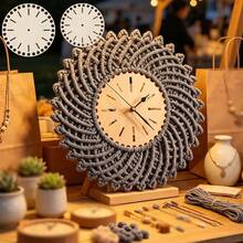1pc Macrame Clock Base DIY Handmade Clock Base Weaving Craft Tool, Creative Perforated Wooden Clock Board For Macrame Weaving, Suitable For Weaving & Decorative Handicrafts, Handmade Gift Materials, Creative Hand Woven Projects - Classic - View 6