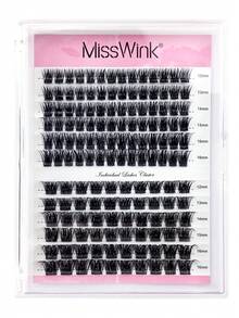 مجموعة رموش صناعية مختلطة من Miss Wink، 12 صف، طول 12-16 مم، انحناء C/D، قطر 0.07 مم، 144 مروحة، مناسبة للاستخدام اليومي أو المناسبات الخاصة - مشاهدة 8