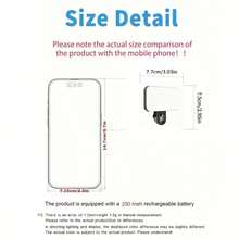 1pc Detachable Clip-On Phone Fill Light, With Adjustable Bracket, Adjustable White/Warm/Natural Light, Rechargeable, Compact And Portable, Suitable For Laptop/Phone/Tablet/Video Call/Makeup, Perfect For Selfie And Live Streaming, Portable Fill Light. Featuring Matte Back Design, Enhanced Texture, High Portability For Daily Use - Rectangular Style - View 11
