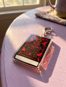 1pc/6pcs Six Of Crows Acrylic Keychain, Crow Skull Design Bag Charm. Gothic Novel Theme Pendant, Suitable For Decorating Backpacks, Perfect Gift For Book Lovers And Fantasy Novel Enthusiasts - Multicolor - View 11
