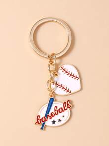 1pc New Fashion Design Exquisite Baseball Glove Clothing Keychain Keyring Letter Baseball Jersey Women's Daily Key Ring Bag Pendant - Multicolor - View 16