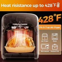 25/50/100pcs Air Fryer Paper Liners, Square, Kitchen Accessories, Non-Stick Baking Paper, Air Fryer Accessories, Oil-Proof And Waterproof, Suitable For Baking, Roasting And Microwave Use - Multicolor - View 6