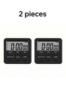 1pc Multi-Functional Digital Kitchen Timer With Alarm Clock - Countdown/24-Hour Display, Memory Function, Large LCD Screen, Magnetic/Stand Installation, Suitable For Cooking, Baking, Learning And Fitness, Batteries Not Included - Black - View 14
