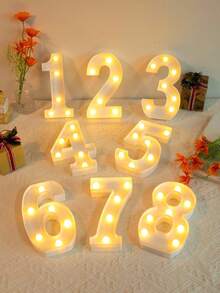 1pc White Glowing 26 English Alphabet Decorative Light, Scrolling Text Letter Lamp, Suitable For Wedding, Birthday, Party, Celebration, Christmas Or Home Decor, Valentine's Day, Mother's Day - Warm White - View 11