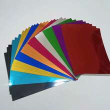 30 Sheets Mixed 10 Colors Mirror Reflective A5 Cardstock / Metallic Glitter Paper // 5.8 Inches X 8.27 Inches / Heavyweight Premium Handmade Paper / Suitable For Scrapbooking, Bending And Shaping / Holiday Decoration, Card Making, Vibrant Colors, Durable Material, High-End Handmade Paper, Shiny Decorative Paper, Artists And Craft Enthusiasts - 30pcs PET Mixed Color Cardstock - View 11