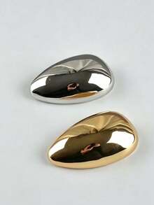 Smooth Teardrop Metal Brooch, Multifunctional Suit Waist Tightening Clip, Minimalist Solid Color Coat & Dress Decorative Pin - Multicolor - View 8