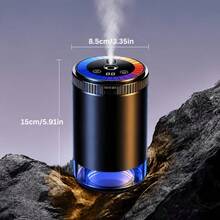 Smart Car Fragrance Diffuser With 5-Level Timer And Automatic Fragrance Spray. Includes The Device In The Aromatherapy Set. USB Rechargeable. Refills Essential Oils. A Must-Have For Deodorizing Cars And Homes. A Great Companion Item. - 1pc Ocean Essential Oil + Car Fragrance Diffuser - View 5