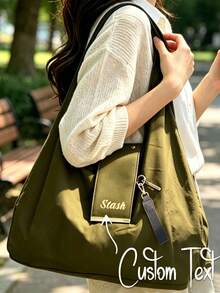 Customizable Photo Shoulder Bag, Foldable Shopping Bag, Reusable Shopping Shoulder Bag, Foldable, Can Be Used As Makeup Bag, Key Pouch, Multi-Functional Large Capacity, Gift For Friends, Classmates, Daughters, Mothers, Sisters, Best Friends, Girlfriends, Thanksgiving, Back To School, Teacher's Day Gifts. - Multicolor - View 2