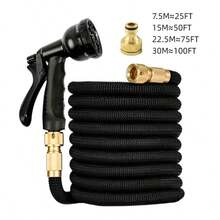 Garden Hose With 7-Function High Pressure Nozzle, Lightweight Non-Expandable Hose, Suitable For Yard, Lawn, Car Wash And Outdoor Use, Gardening Water Hose - A - View 5