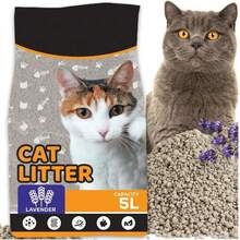 5L Lavender Bentonite Clumping Cat Litter, Fine-Grain Dust-Free Kitty Litter With High Absorbency & Odor Control, Natural Light Grey Litter For Open & Covered Cat Litter Boxes - kg - View 7