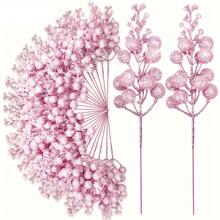 10pcs/Set Shiny Artificial Berry Branches, Reusable Plastic Berries With Glittery Stems, Christmas Tree And Wreath Making Holiday Decor, Suitable For All-Year Holiday Decoration - Multicolor - View 14