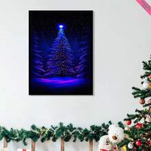 1PC DIY 5D Diamond Painting Kit Christmas Tree Pattern - Round Full Diamond Art Mosaic Craft, Home Wall Decor, Frameless - No Frame - View 3