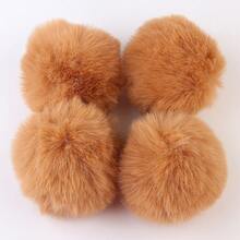 8cm Fluffy Pom Poms, Large Multi-Color Plush Balls, DIY Crafts, Wreaths, Decorative Keychains, Clothing Decoration, 4pcs/Bag - Multicolor - View 24