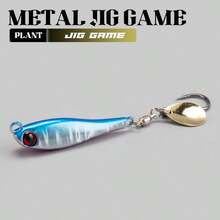 1PC 10-30g Long Distance Casting Metal Jig Fishing Lure With Rotatable Single Hook & Spinner Blade Hard Metal Bait For Inshore Offshore Game Fishing Freshwater Saltwater - Multicolor - View 21