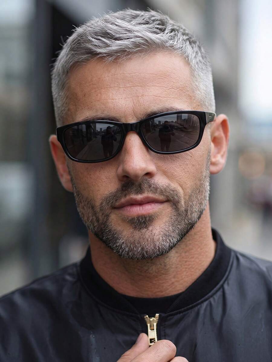 1 Pair Men's Black Minimalist Personalized Street Style Vacation Retro Cat Eye Small Frame Fashion Glasses - Black - View 1