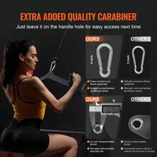 LAT Pulldown Attachment, Cable Machine Rowing V-Bar Attachment, Tricep Pull Down Bar, Back Strength Training Rubber Coated Handle Grip, Bicep Curl Tricep Lat Pulldown Bar For Home Gym Fitness - Middle Inside Handle - View 4
