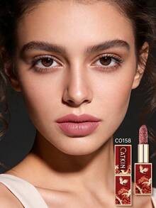 CATKIN Rouge Matte唇膏，防水持久缎光柔滑 CO158 玛萨拉红 - CO158 - 查看 3