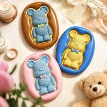 Knitted Texture Bear Wax Seal Stamp, Brass Embossed Stamp Head, Cute Knitted Bear Bowtie Pattern, Gift Packaging, Greeting Cards, Invitations, Scrapbooking, Letters, Envelopes, Handmade DIY (Handle Not Included / Wax Not Included / Ink Not Included) - Embroidered  Bear - View 7
