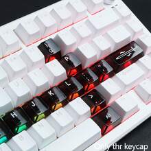 مجموعة أغطية مفاتيح PC شفافة بتصميم سيف حرفي، بروفايل Cherry لمفاتيح MX الميكانيكية، لوحة المفاتيح غير مشمولة - مشاهدة 4