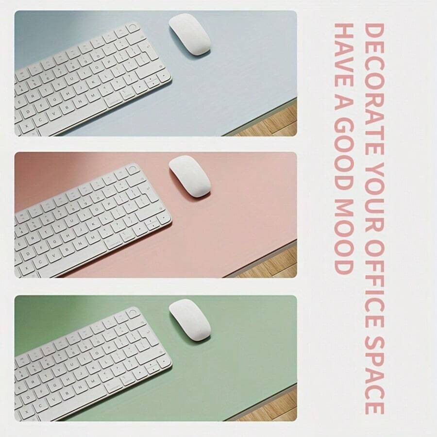 PVC Leather Double-Sided Desk Mat 40*60 Office Computer Mouse Pad Student Writing Pad Waterproof Scratch-Resistant Non-Slip Easy-To-Clean Desktop Protector