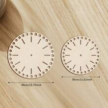 1pc Macrame Clock Base DIY Handmade Clock Base Weaving Craft Tool, Creative Perforated Wooden Clock Board For Macrame Weaving, Suitable For Weaving & Decorative Handicrafts, Handmade Gift Materials, Creative Hand Woven Projects - Classic - View 3