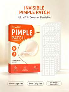 800pcs Acne Patches, Comfortable And Breathable, Firm Adhesion, Invisible Waterproof Concealing Patches, Skin-Friendly And Breathable, Suitable For Men And Women - Round - View 4
