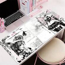 Dark Gothic Style Girl Desk Mat Anime Mousepad Computer Gamers Lock Edge Mouse Pad Gaming E-Sports Keyboard Pads - View 5