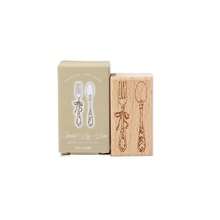 Vintage Wooden Rubber Stamps Set, Fountain Umbrella Candle Strawberry Pattern Wood Seal For Journal Scrapbooking Card Making DIY Craft Decor,Multipurpose Stamps - Multicolor - View 11
