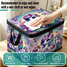 Multi-Size Multi-Pattern Cartoon Print Foldable Storage Box With Zipper Handle, Upgraded Fabric Large Capacity Organizer Bin For Wardrobe, Dorm, Underbed, Clothes, Bedding, Toys, Miscellaneous Items, Home Moving And Organization - Multi-color - View 8