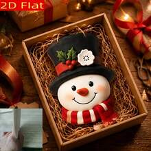 [AMPIOON]Christmas Winter Snowman Hanging Ornament, Farmhouse Country Christmas Door Welcome Wreath Decor, Christmas Party Indoor/Outdoor Home Wall Window Front Door Decoration, Back To School, Halloween, Christmas - Multicolor - View 8