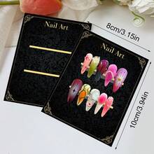 20pcs Nail Display Cards Handmade Nail Art Packaging Board Professional Press-On Nails Packaging Card Nailfie Paper Storage Card Photography Display Prop Board Nail Salon Accessories Nail Tools - Multicolor - View 4