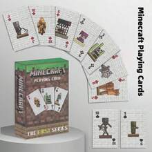 FIFA 55Pcs Minecraft Pixel Playing Cards, Desktop Casual Card Game, Retro Pixel Style Tabletop Game, Niche Party Entertainment Props - Multicolor - View 1