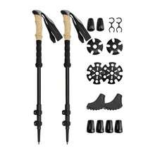 Adjustable Trekking Poles Lightweight Hiking Sticks Hiking Poles - Black - View 6