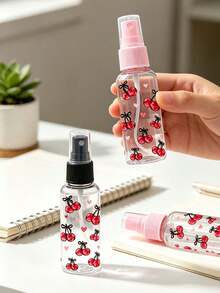 Clear Spray Bottle With Cherry Bow Pattern,Perfume Refillable Bottle,Multi-Functional Fine Mist Spray Bottle,Portable Decanting Bottle Container - Multicolor - View 5