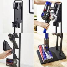 Cordless Vacuum Cleaner Stand, Floor Rack With Base And Side Hooks, Space Saving Home Organizer, Black Or White - View 7