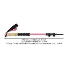 Adjustable Trekking Poles Lightweight Hiking Sticks Hiking Poles - Pink - View 8