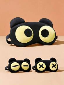 Cute Funny Big Eye 3D Eye Mask, 3D Design No Pressure On Eyes, Light-Blocking And Breathable, Compatible With Ice Pack, Supports Hot And Cold Compress, Suitable For Nap, Travel And Sleep - Multicolor - View 1