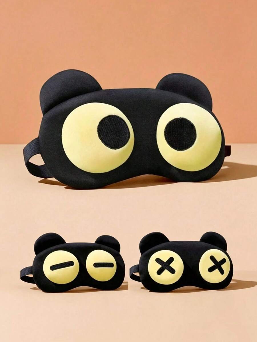 Cute Funny Big Eye 3D Eye Mask, 3D Design No Pressure On Eyes, Light-Blocking And Breathable, Compatible With Ice Pack, Supports Hot And Cold Compress, Suitable For Nap, Travel And Sleep - Multicolor - View 1