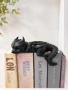 1pc Cute Dragon Shaped Bookend, Unique Mythical Creature Home Decor, Fantasy Theme Bookshelf Decoration, Perfect Gift For Book Lovers, Ideal Choice For Dragon Fans And Readers, Multiple Styles Available - Multi-color - View 9