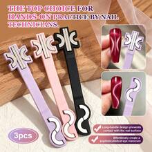 Multifunctional Ribbon Cat Eye Magnetic Nail Art Magnet Tool, Can Create Ribbon Cat Eye Nail Art And Rice-Shaped Cat Eye Nail Art Styles, Easy To Operate, Suitable For Nail Art Enthusiasts And Nail Salons To Make Fake Nails, Acrylic Nail Tips, Holiday Nails, Professional Nail Artist Tool - Multicolor - View 1