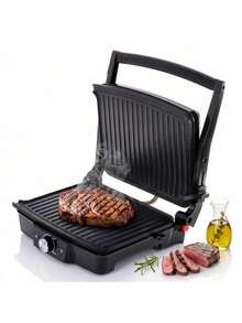 CAMRY Electric Grill, Indoor BBQ Grill, Contact Grill - Non-Stick Plates, Thermostat Control, Compact Design - EU E Type Plug(220-240V) - View 6