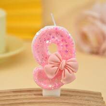 FIFA Bowknot Decor Atmospheric Candles, Birthday Party Celebration Decoration, Exquisite Design Atmosphere Accent, Also Suitable For Anniversary Theme Arrangement, Birthday Ceremony Decor, Gift Party Atmosphere Decoration Props - Multicolor - View 3