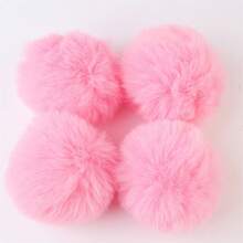 8cm Fluffy Pom Poms, Large Multi-Color Plush Balls, DIY Crafts, Wreaths, Decorative Keychains, Clothing Decoration, 4pcs/Bag - Multicolor - View 18