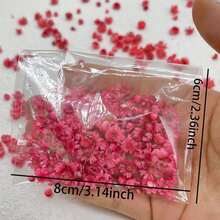 140 PCS Tiny Small Art Flowers For Soap Making DIY Candle Jewelry Earrings Epoxy Molds DIY Candles Soap Making - Hot Pink - View 5